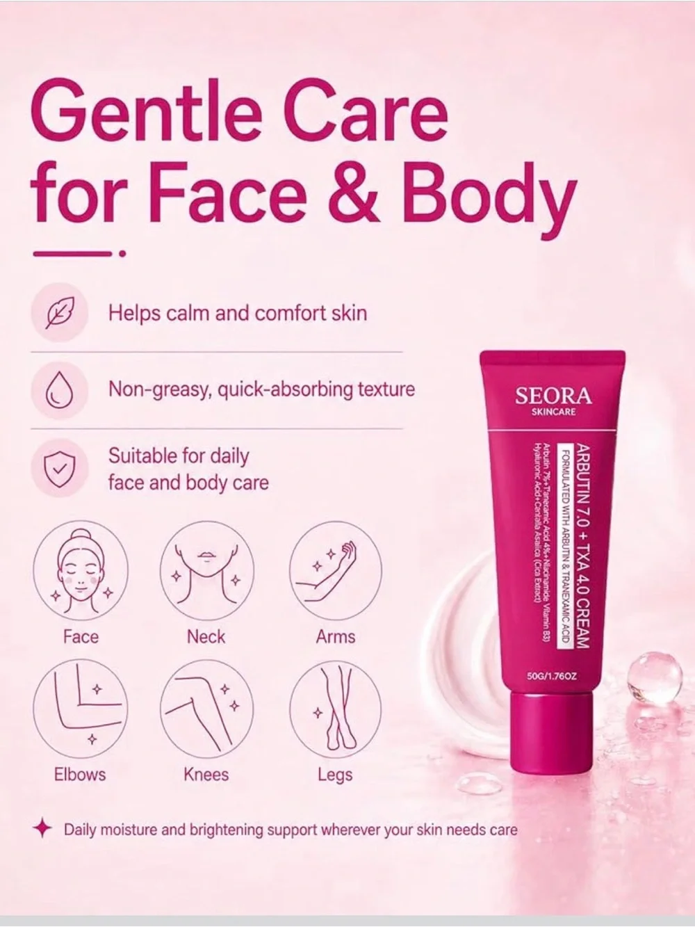 Korean Cream - Arbutin 7.0 + TXA 4.0  Brightening Treatment
